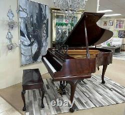 11170-401 Steinway Model M Crown Jewel Mahogany Grand Piano, Year 2000, Signed