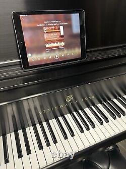 2001 Steinway & Sons Model M Grand Piano, Ebony, Pianodisc IQ Player System WithiPad