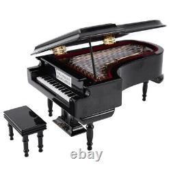 3XMiniature Grand Piano Model Kit Musical Instrument with Chair, for Home8347