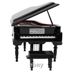 4XMiniature Grand Piano Model Kit Musical Instrument with Chair, for Home9003