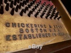 Antique Parlor Grand Piano Chickering and Sons, 5'6 Over 100 years Old