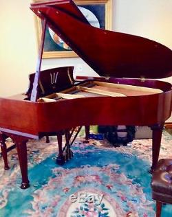 Beautiful Hepplewhite Cherry Steinway Baby Grand Piano, Model S