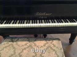 Bluthner Piano Model 6 Concert Grand Piano Ebony Satin 1917 Leipzig Germany