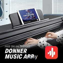 Donner DDP-100 Digital Piano 88 Key Hammer Action 128 Polyphony + Wooden Stand