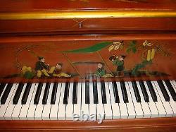 EXTRAORDINARY STEINWAY GRAND 5'11 O Model Piano with Chinoiserie Art Case
