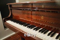 EXTREMELY RARE Hamburg Steinway B 6'11 Grand Piano in Bookmatch Sapele Mahogany