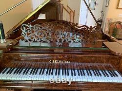 Grand Piano C. Bechstein, c1896, stunning burlwood finish, 7'8