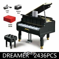 Grand Piano MOC 13192 Technic Building Blocks Bricks Bluetooth App Playable Gift