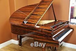 Hamburg Steinway grand piano in Makassar ebony polish model O