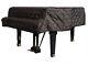 Kawai Black Quilted Grand Piano Cover With Side Slits For 5'1 Model Ge1 & Ge20