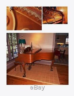 Louis XV Steinway Model Baby Grand Piano in Walnut