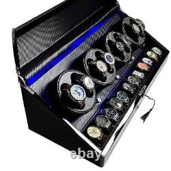 Luxury Display Automatic Watch Winder 8+12 model Grand Pluto-8+12 Star Wars LED