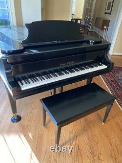 Mason & Hamlin Model A 5'8 Satin Ebony Grand Piano with Bench