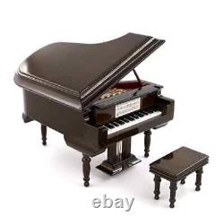 Mini musical instrument miniature grand piano model with stool1/12 1/8 1/10 1/14