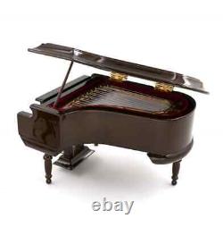 Mini musical instrument miniature grand piano model with stool1/12 1/8 1/10 1/14