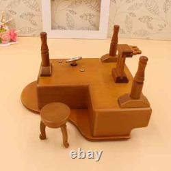 Miniature Grand Piano Model with Instruments for 1/12 Dollhouse Action Figure