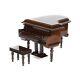 Miniature Piano Mini Wooden Grand Piano Musical Instrument Model Ornament Dol