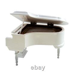 Miniature White Grand Piano with Stool Model 112 Dollhouse Action Figure 18