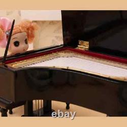 Miniature grand piano model assembly replica mini piano with stool ornaments