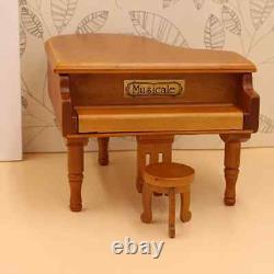 Miniature grand piano model mini musical instrument 1/12 dollhouse accessories