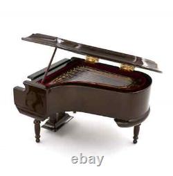 Miniature grand piano model with stool 1/12 doll house