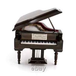 Miniature grand piano model with stool 1/12 doll house