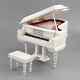 Miniature Grand Piano Model With Stool Mini Instrument 1/12