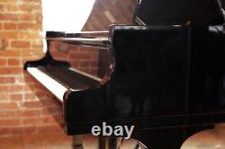 Rebuilt, 1923, Steinway Model O grand piano with a black case. 5 year warranty