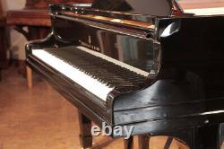 Rebuilt 1928, Steinway Model M grand piano in black. 5 year warranty