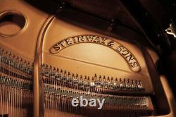 Restored, 1978, Steinway Model O grand piano in black. 5 year warranty