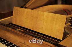 Restored, Art-Deco, 1932, Steinway Model M grand piano in maple and coromandel