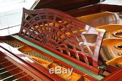 Restored, Bechstein model B grand piano. Mahogany, stringing inlay & gate legs