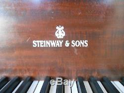 STEINWAY ART DECO Grand Piano 1927 Model L Ribbon Mahogany Orig Mechanics