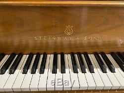 STEINWAY MODEL M GRAND PIANO 1977 Walnut Good Condition with custom artist bench