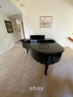 Samick 6' 1 Grand Piano Polished Ebony Model SG-185 Pristine Condition. Withbench