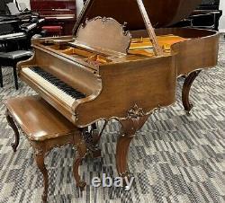 Steinway A 6'4 Grand Piano Picarzo Pianos Louis XV Satin Walnut Model VIDEO