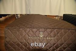 Steinway B Brown Lightweight Quilted Cover Front Steinway Logo Model B 6'101/2