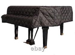 Steinway Black Quilted Grand Piano Cover with Side Slits for 5'10-3/4 Model L