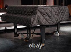 Steinway Black Quilted Grand Piano Cover with Side Slits for 5'10-3/4 Model O