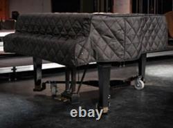 Steinway Black Quilted Grand Piano Cover with Side Slits for 8'11-3/4 Model D
