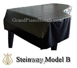 Steinway Black Vinyl Grand Piano Cover Model B 6'10.5 SIDE SLITS