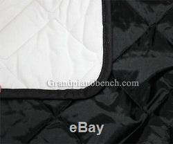 Steinway Grand Piano Cover Model D 8'11-3/4 Black Quilted SIDE SLITS