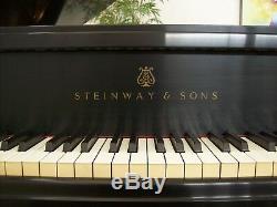 Steinway Grand Piano, Satin Ebony, Model B, 6' 11