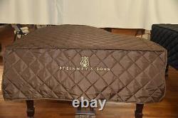 Steinway L Brown Lightweight Quilted Cover Front Steinway Logo Model L 5'10