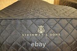 Steinway Lightweight Quilted Cover Logo Front & Side Model B 6' 10 1/2 Black