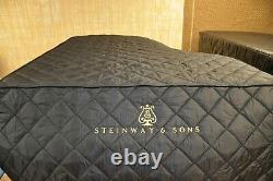 Steinway Lightweight Quilted Cover Logo on Front, Stwy Model B 6' 10 1/2 Black