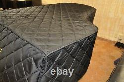 Steinway Lightweight Quilted Cover Model B Black Steinway Front & Side Logo Slit