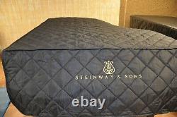 Steinway Lightweight Quilted Cover Steinway Front Logo, Model B 6' 10 1/2 Black