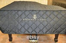 Steinway Lightweight Quilted Cover Steinway Front Logo Model O 5' 10 3/4 Black