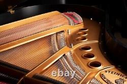 Steinway M 5'7 Grand Piano in Satin Ebony Signed by Roger Williams